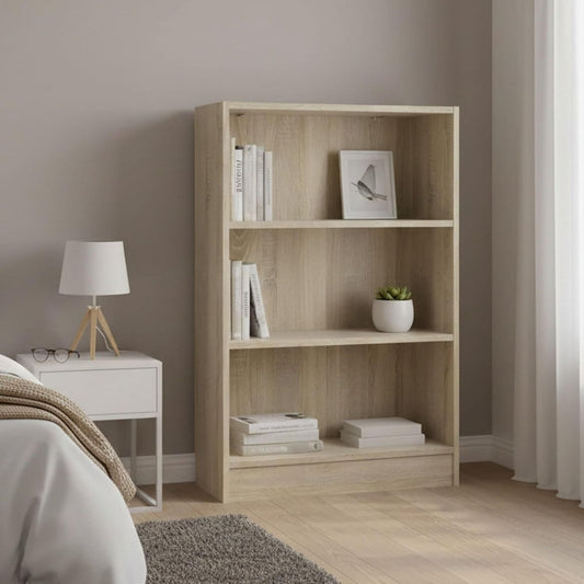 Libreria contenitore con ripiani rovere