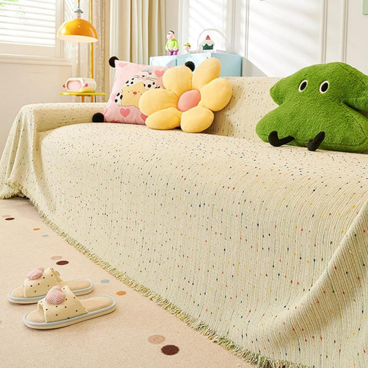 Seduta imbottita Copricanape Chenille, Copertura Divano Reversibile nero