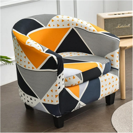 Poltrona da soggiorno rivestimento in tessuto stile vintage nero
