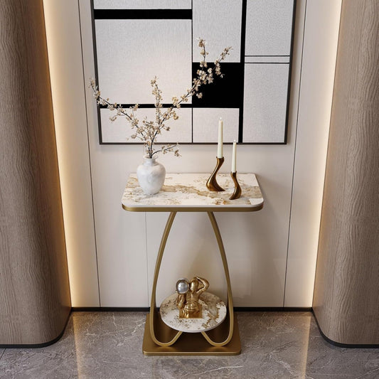 Tavolino compatto Tavolino moderno ripiani colore bianco bianco