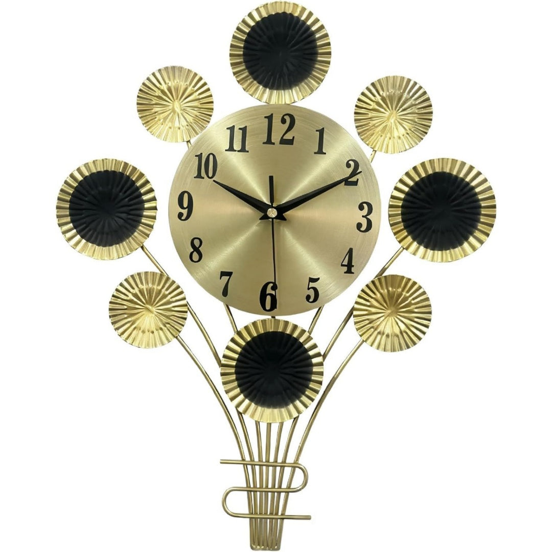 Arredo per soggiorno Grande orologio parete decorativo unico oro