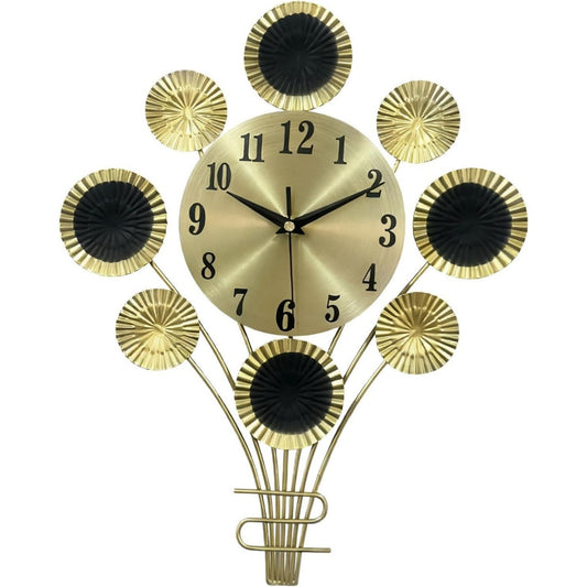 Arredo per soggiorno Grande orologio parete decorativo unico oro