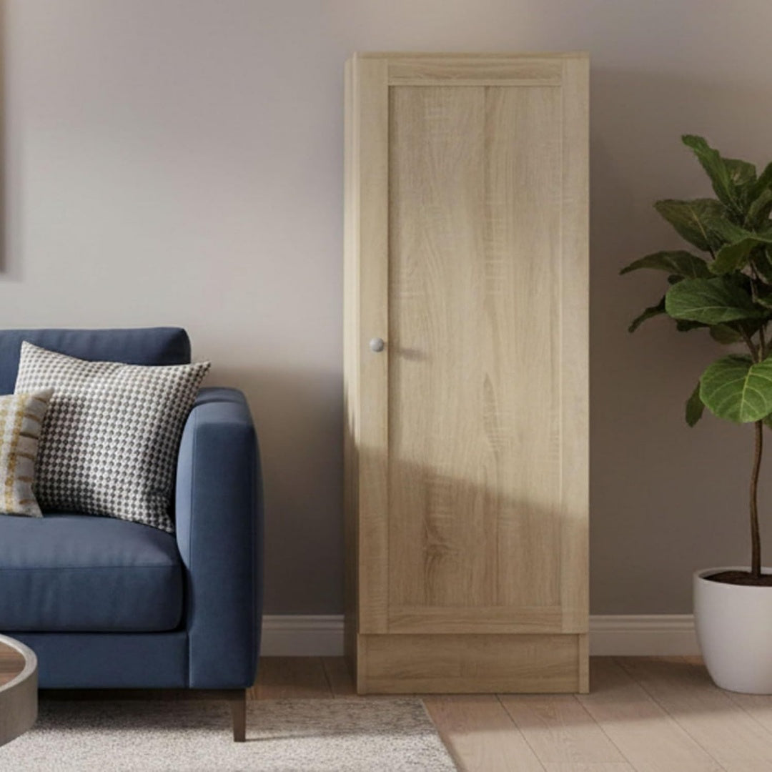 Mobile libreria con ante con ripiani rovere