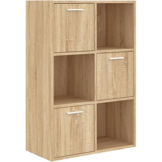 Mobile funzionale con ripiani rovere