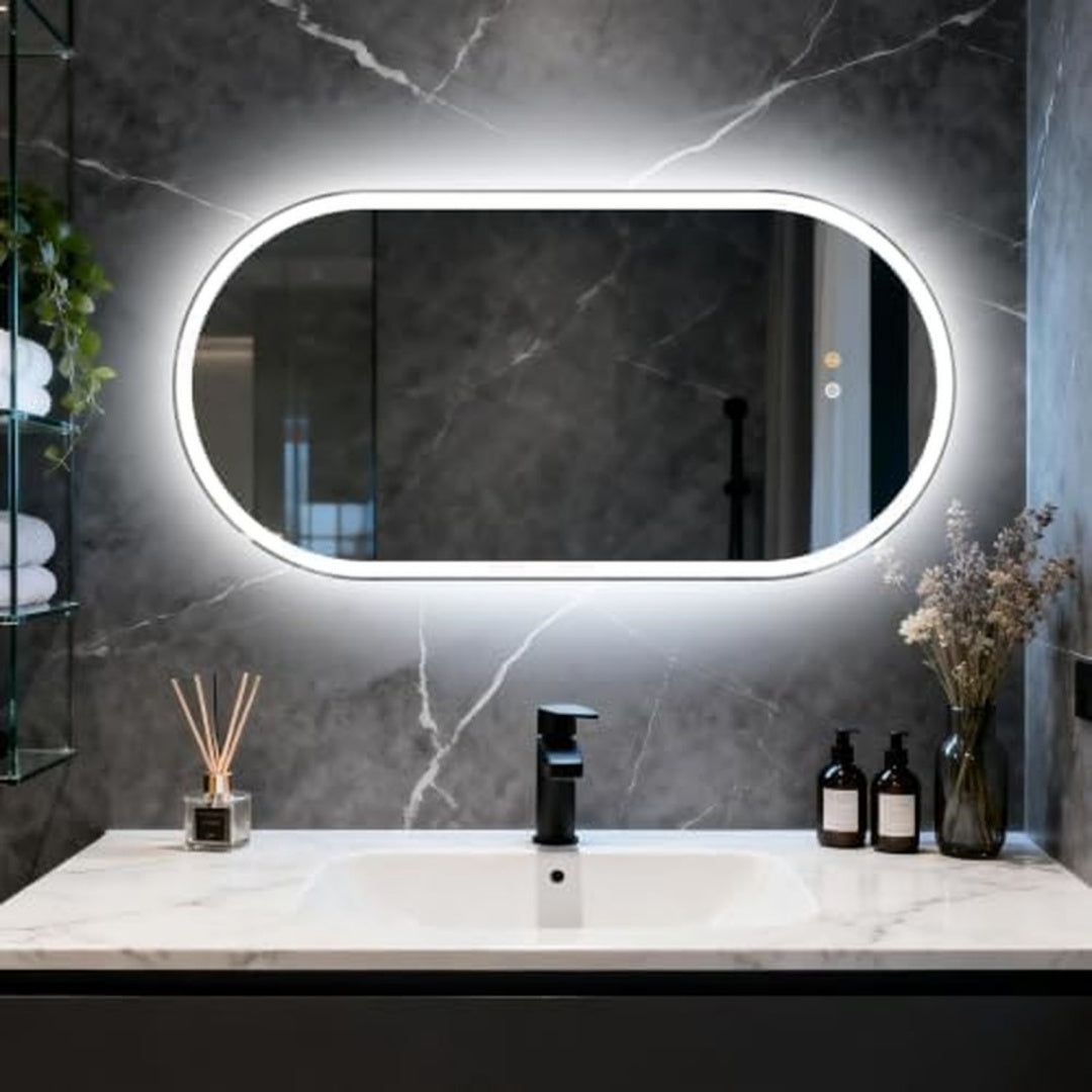 Specchi da parete regolabile con illuminazione LED bianco