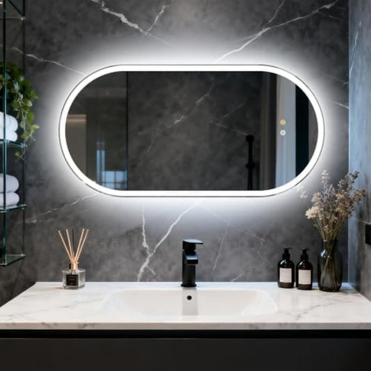 Specchi da parete regolabile con illuminazione LED bianco