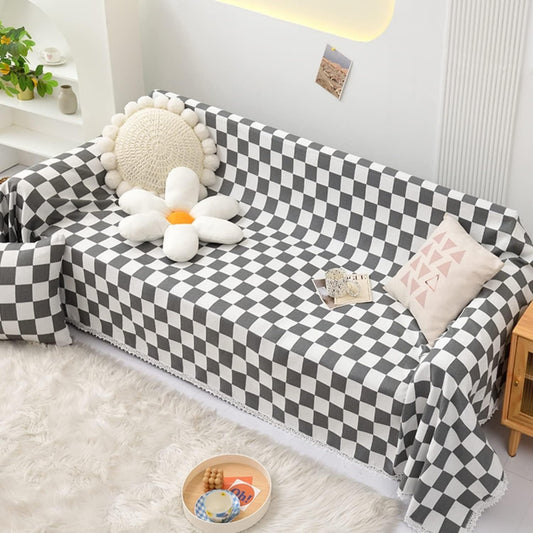 Seduta imbottita Coperta Lavabile Viaggi,Copridivano Geometrico Morbido,Copridivani grigio