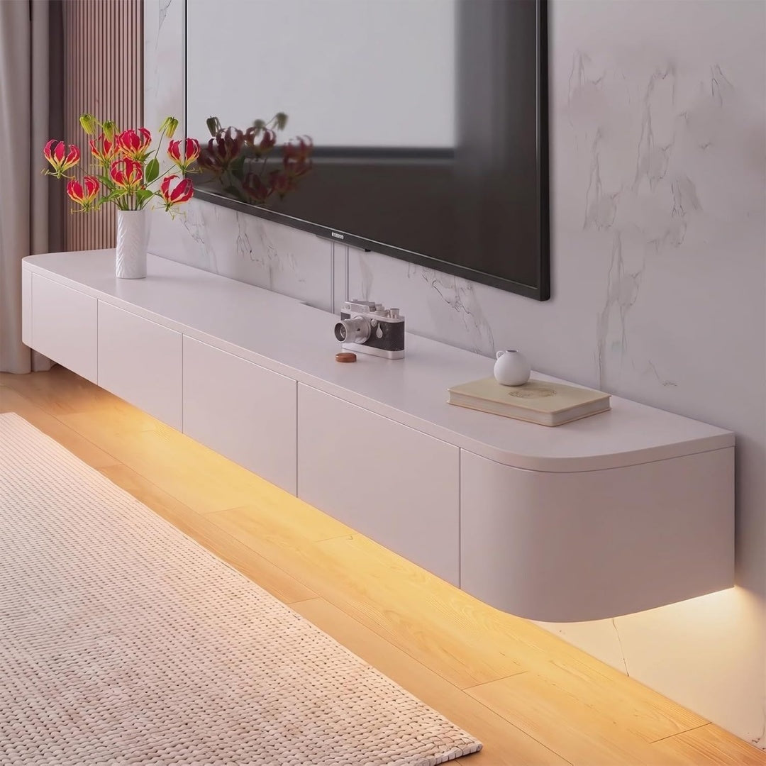 Mobile audiovisivo regolabile con illuminazione LED bianco